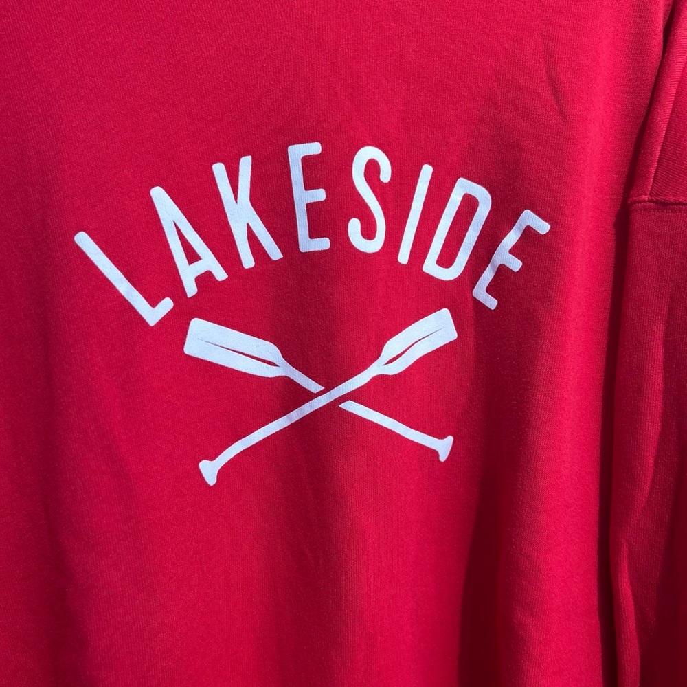 Kiel James Patrick Red “Lakeside” Crewneck Sweatshirt Size Large - Picture 2 of 6